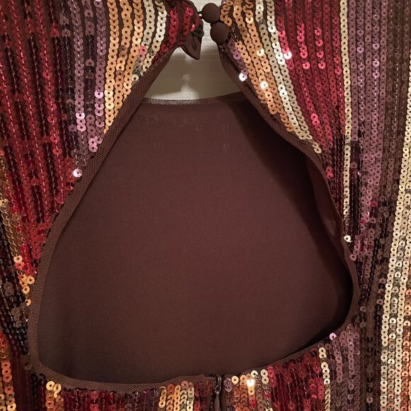 eloquii sequin dress with puffed sleeves - Picture 5 of 9